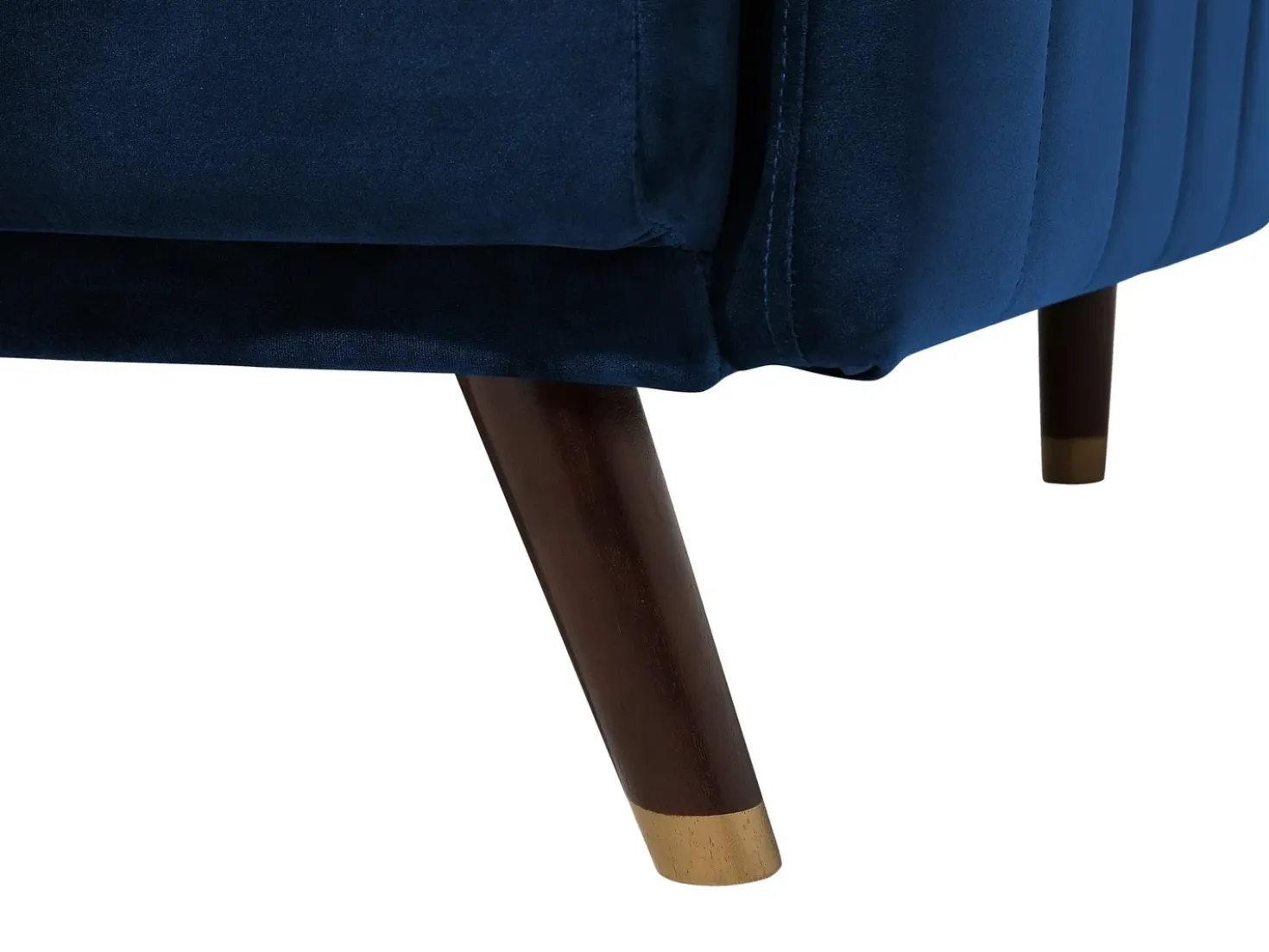 Divano letto 3 posti SENJA Velluto Blu marino