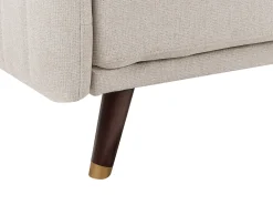 Divano letto 3 posti SENJA Lino sintetico Beige chiaro