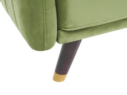 Divano letto 3 posti SENJA Velluto Verde oliva