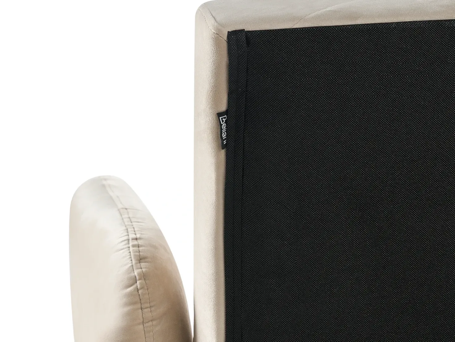 Divano letto 3 posti SENJA Velluto Beige