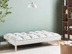 Divano letto 3 posti SILJAN Tessuto Bianco sporco