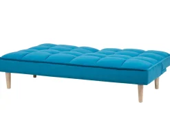 Divano letto 3 posti SILJAN Tessuto Blu oltremare