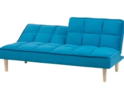 Divano letto 3 posti SILJAN Tessuto Blu oltremare