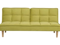 Divano letto 3 posti SILJAN Tessuto Verde oliva