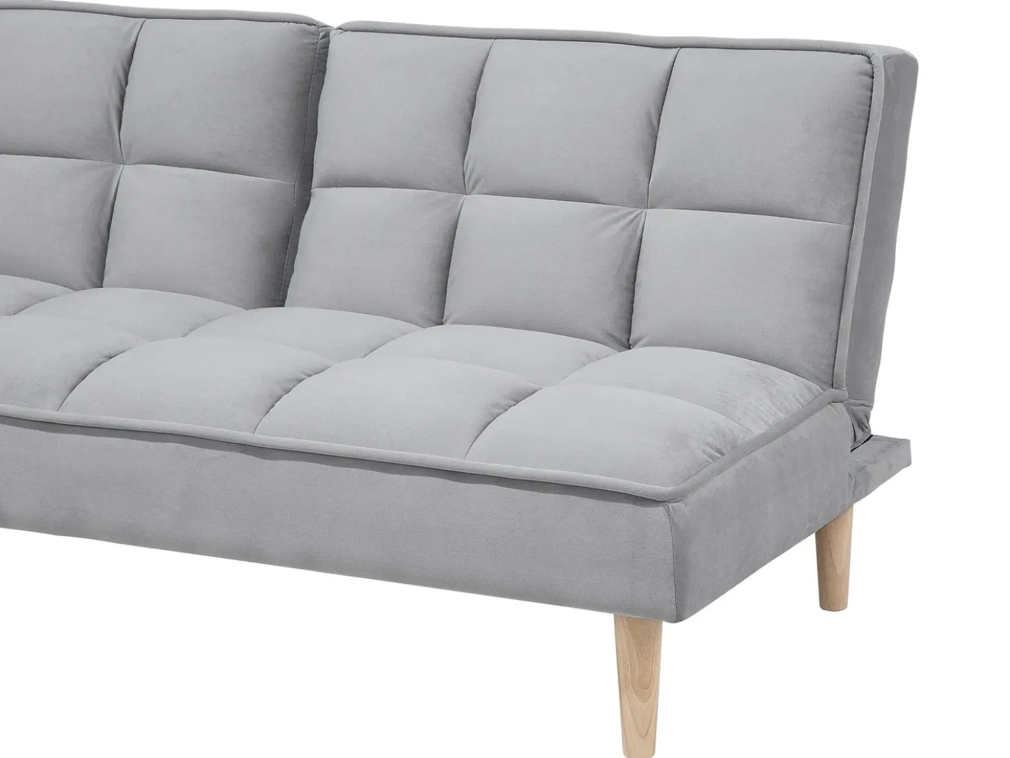 Divano letto 3 posti SILJAN Tessuto Grigio chiaro Grigio