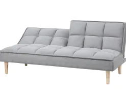 Divano letto 3 posti SILJAN Tessuto Grigio chiaro Grigio