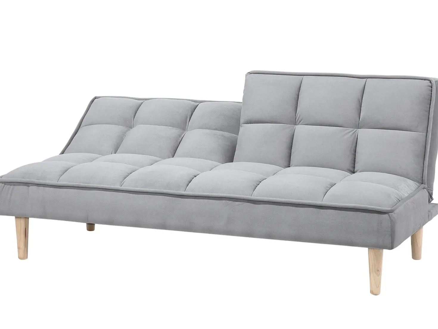 Divano letto 3 posti SILJAN Tessuto Grigio chiaro Grigio