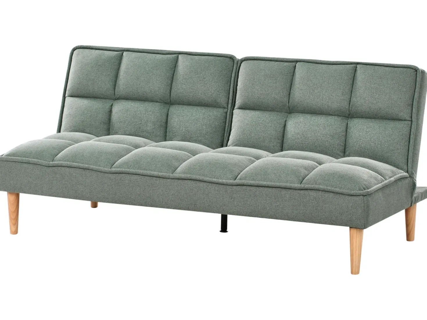 Divano letto 3 posti SILJAN Tessuto Verde chiaro