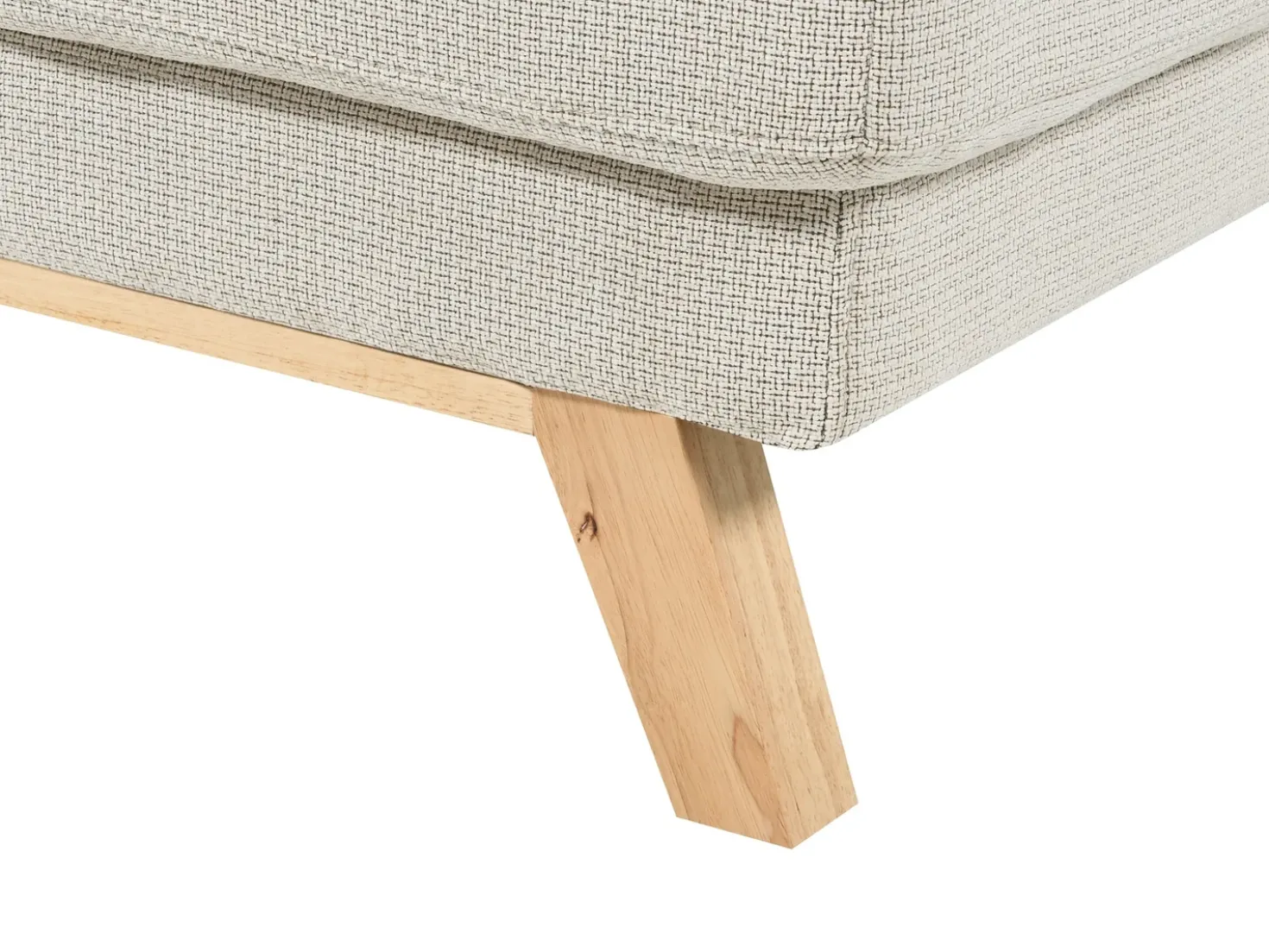 Divano letto 3 posti SIRO Tessuto Beige chiaro con contenitore Lato Sinistro