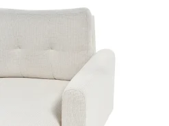Divano letto 3 posti SIRO Tessuto Beige chiaro con contenitore Lato Sinistro