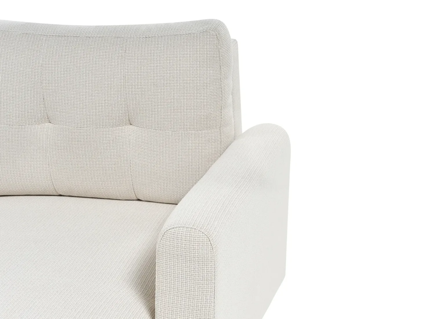Divano letto 3 posti SIRO Tessuto Beige chiaro con contenitore Lato Sinistro