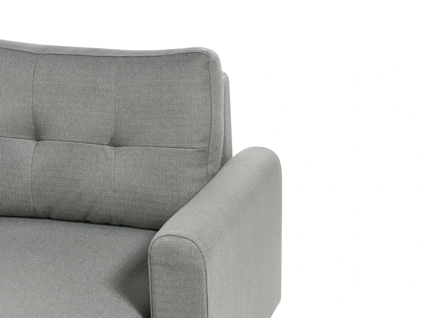 Divano letto 3 posti SIRO Tessuto Grigio con contenitore Lato Sinistro
