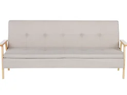 Divano letto 3 posti TJORN Tessuto Beige