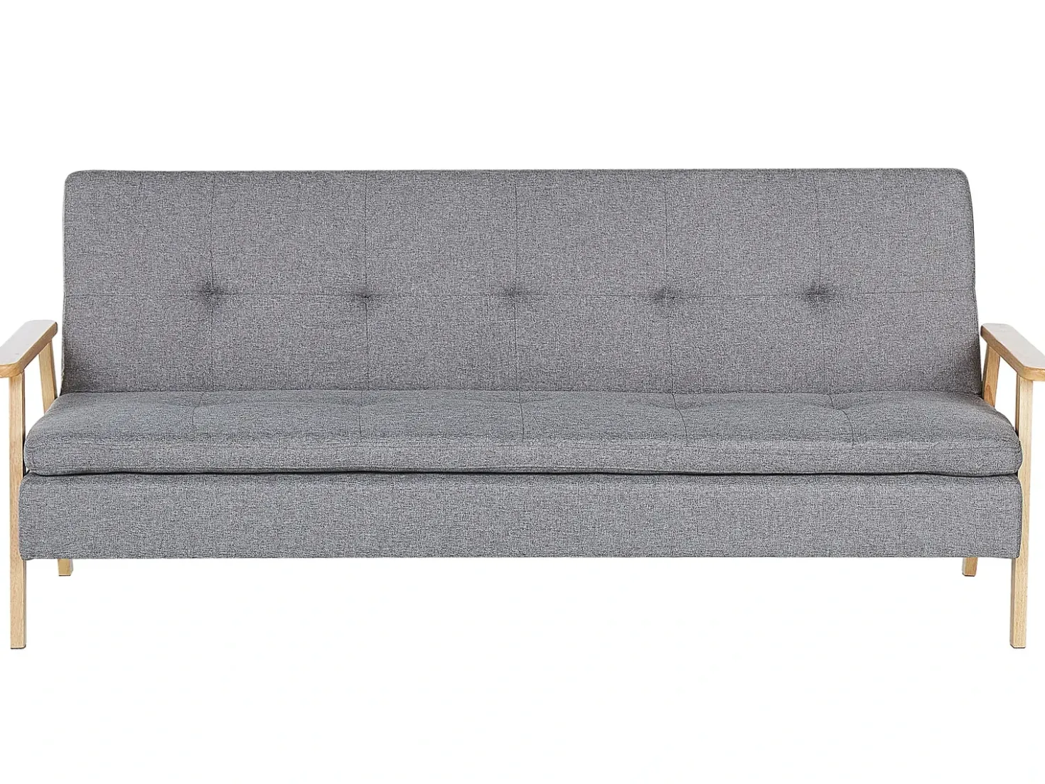 Divano letto 3 posti TJORN Tessuto Grigio chiaro