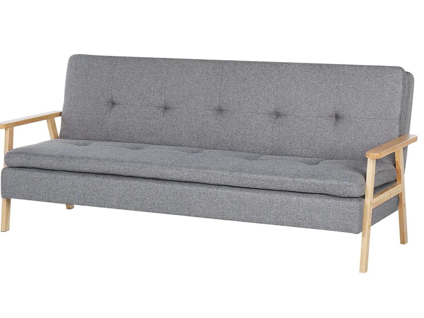Divano letto 3 posti TJORN Tessuto Grigio chiaro
