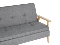 Divano letto 3 posti TJORN Tessuto Grigio chiaro