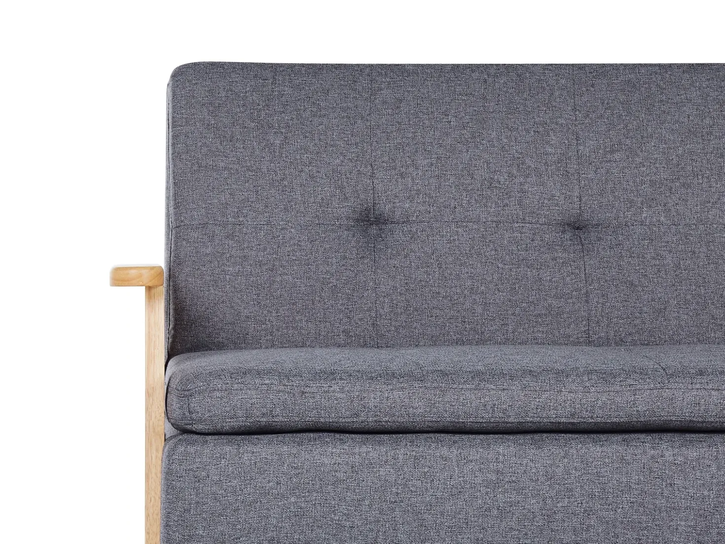 Divano letto 3 posti TJORN Tessuto Grigio