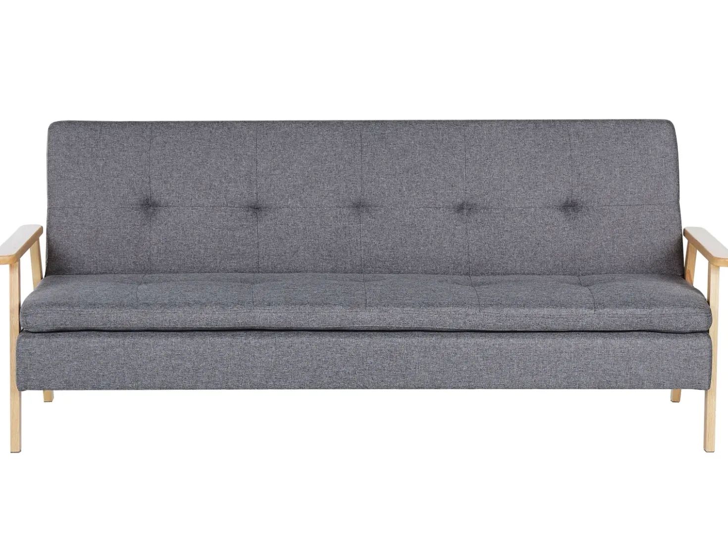 Divano letto 3 posti TJORN Tessuto Grigio