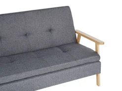 Divano letto 3 posti TJORN Tessuto Grigio