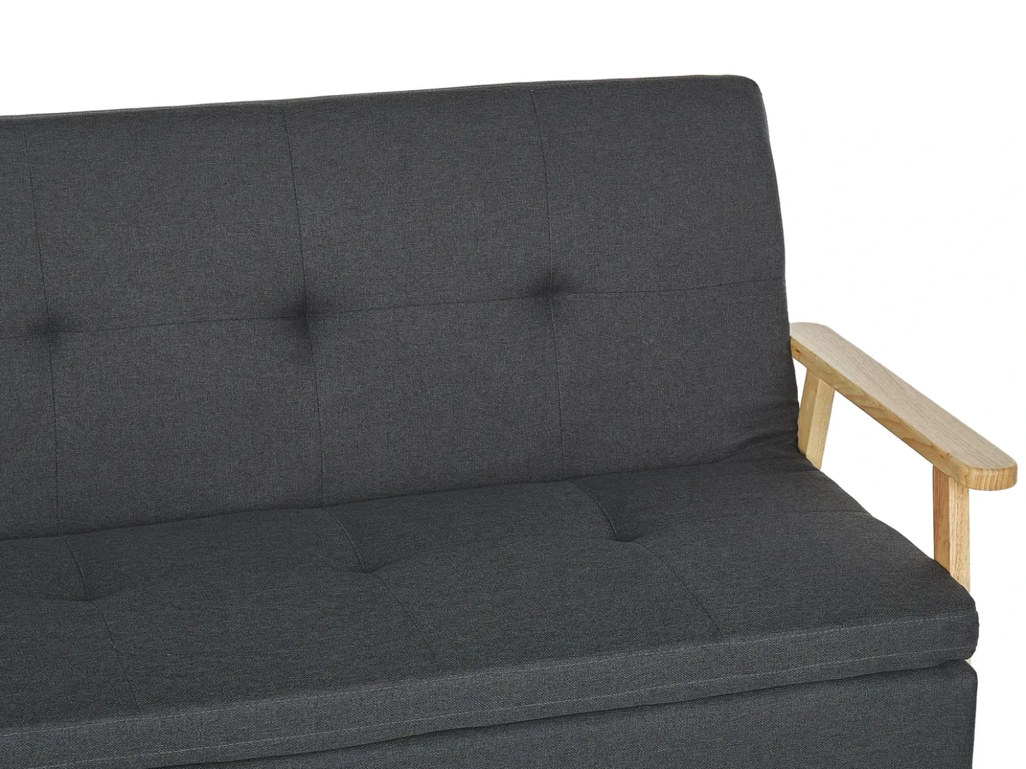 Divano letto 3 posti TJORN Tessuto Grigio scuro
