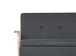 Divano letto 3 posti TJORN Tessuto Grigio scuro