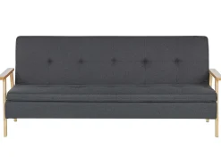 Divano letto 3 posti TJORN Tessuto Grigio scuro