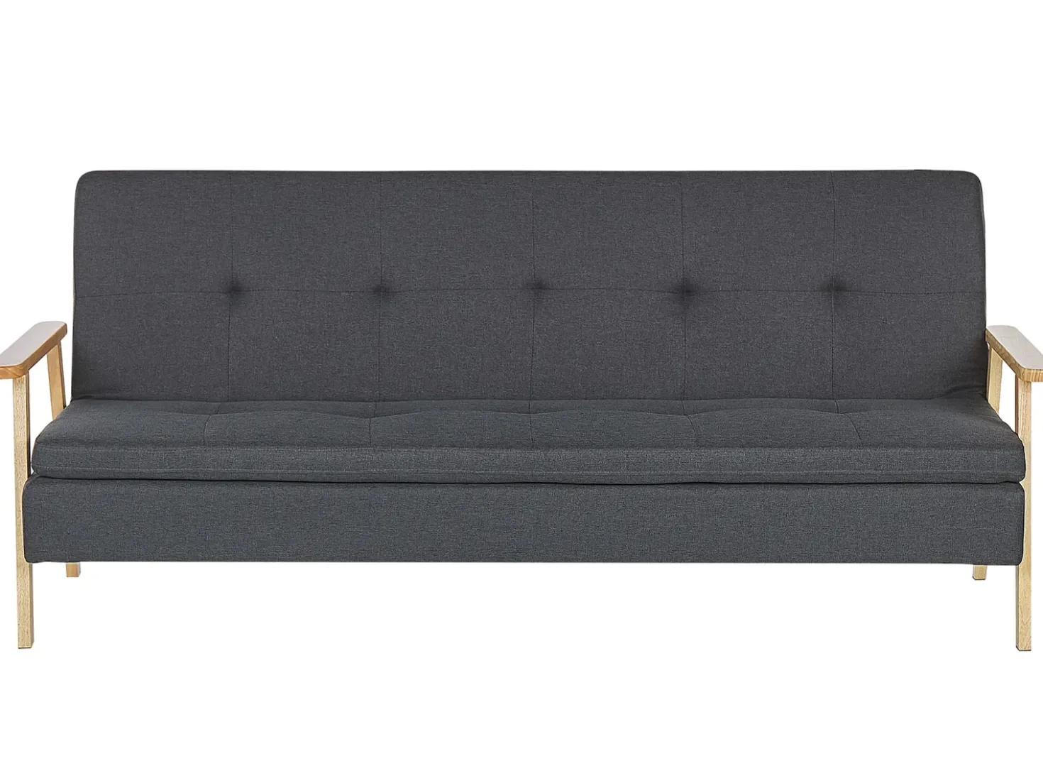 Divano letto 3 posti TJORN Tessuto Grigio scuro