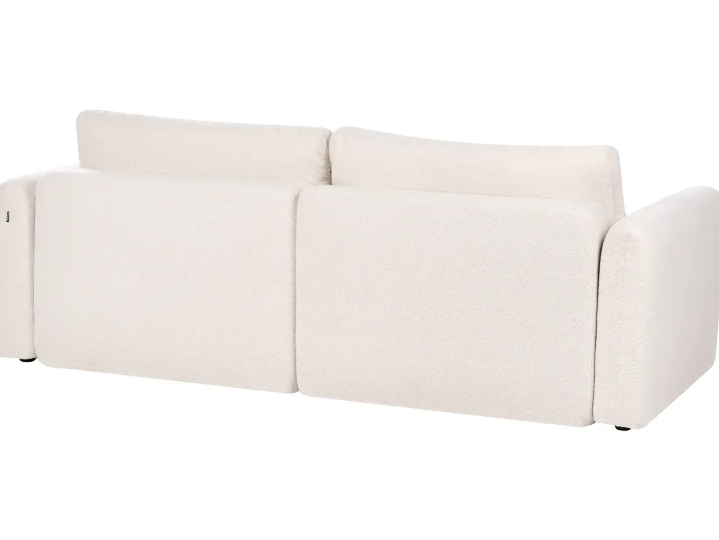 Divano letto 3 posti VAXHOLM Bouclé Beige chiaro con contenitore