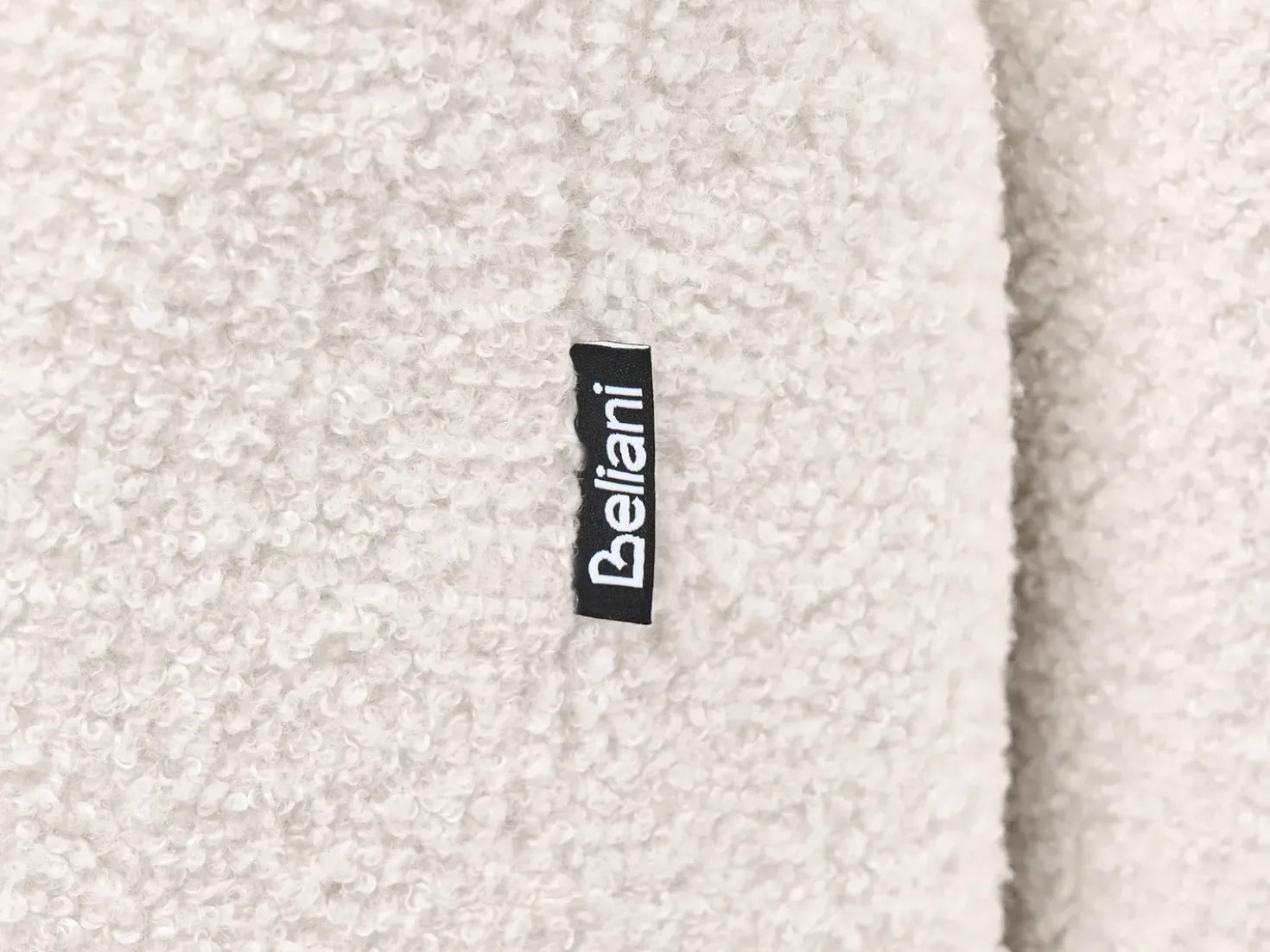 Divano letto 3 posti VAXHOLM Bouclé Beige chiaro con contenitore