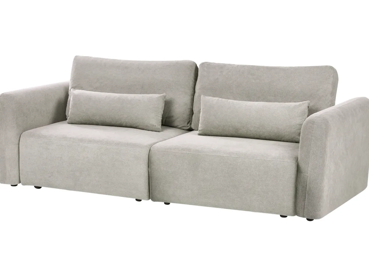 Divano letto 3 posti VAXHOLM Tessuto Grigio con contenitore