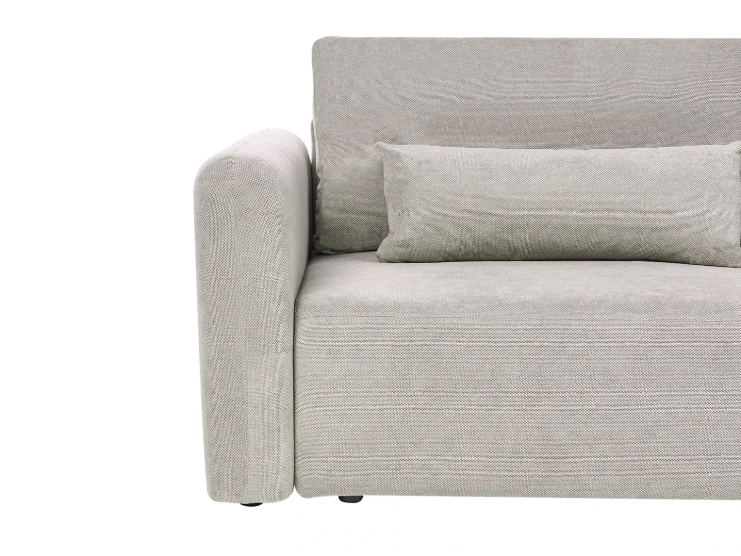 Divano letto 3 posti VAXHOLM Tessuto Grigio con contenitore