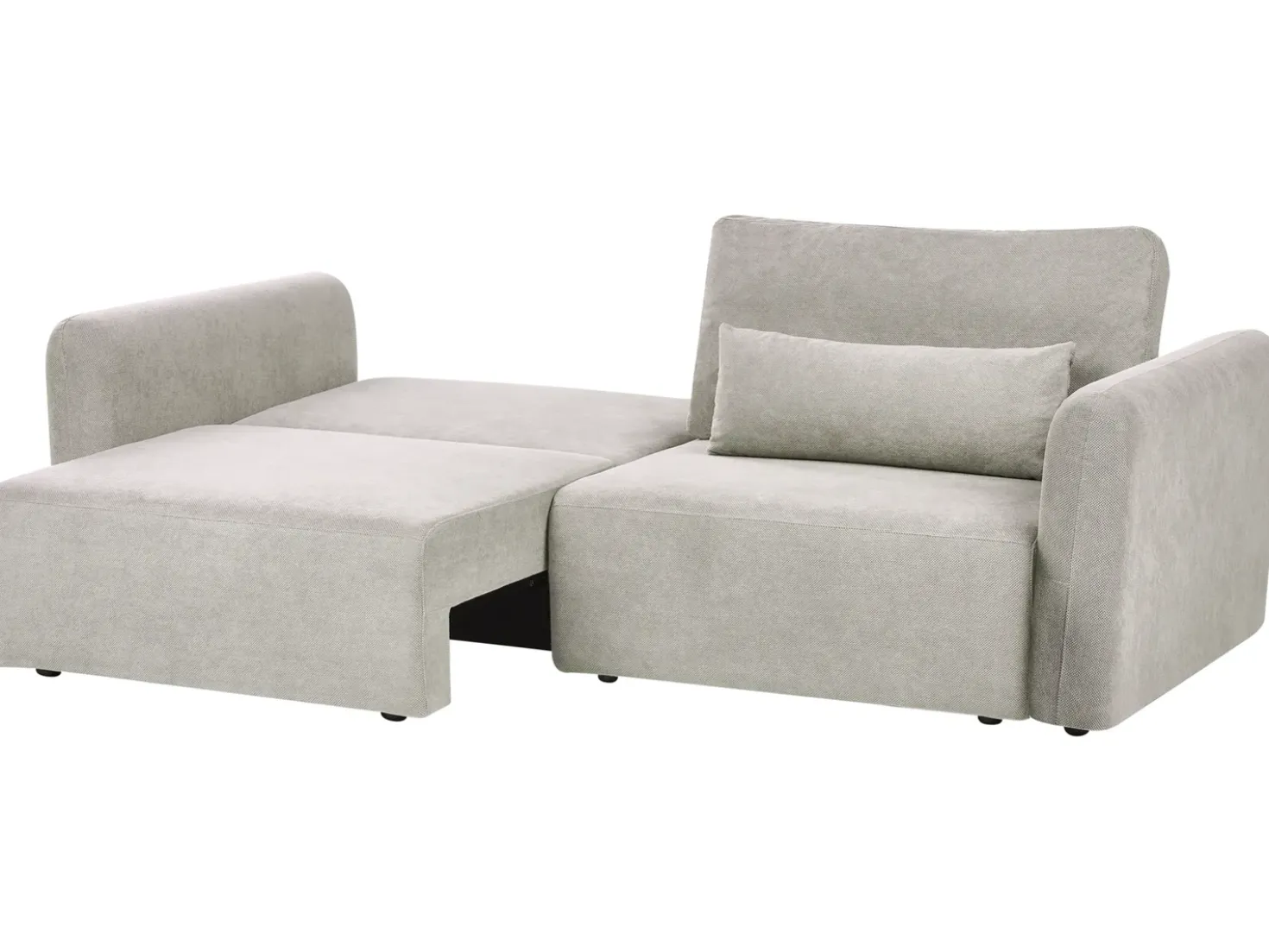 Divano letto 3 posti VAXHOLM Tessuto Grigio con contenitore