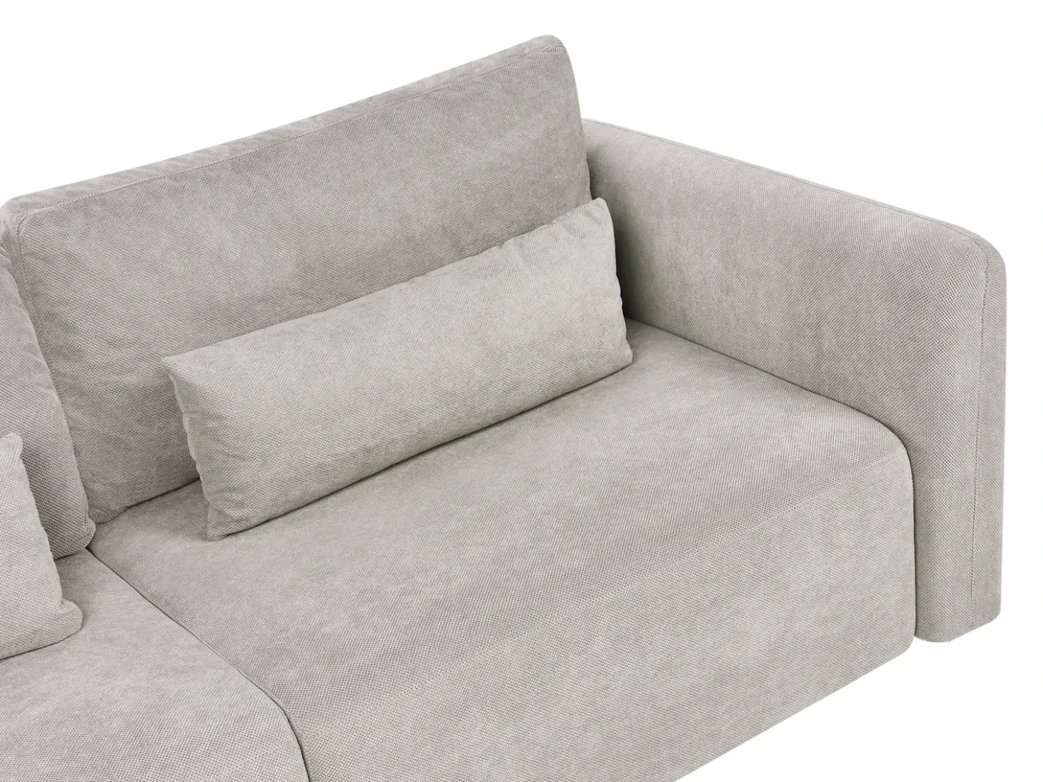 Divano letto 3 posti VAXHOLM Tessuto Grigio con contenitore