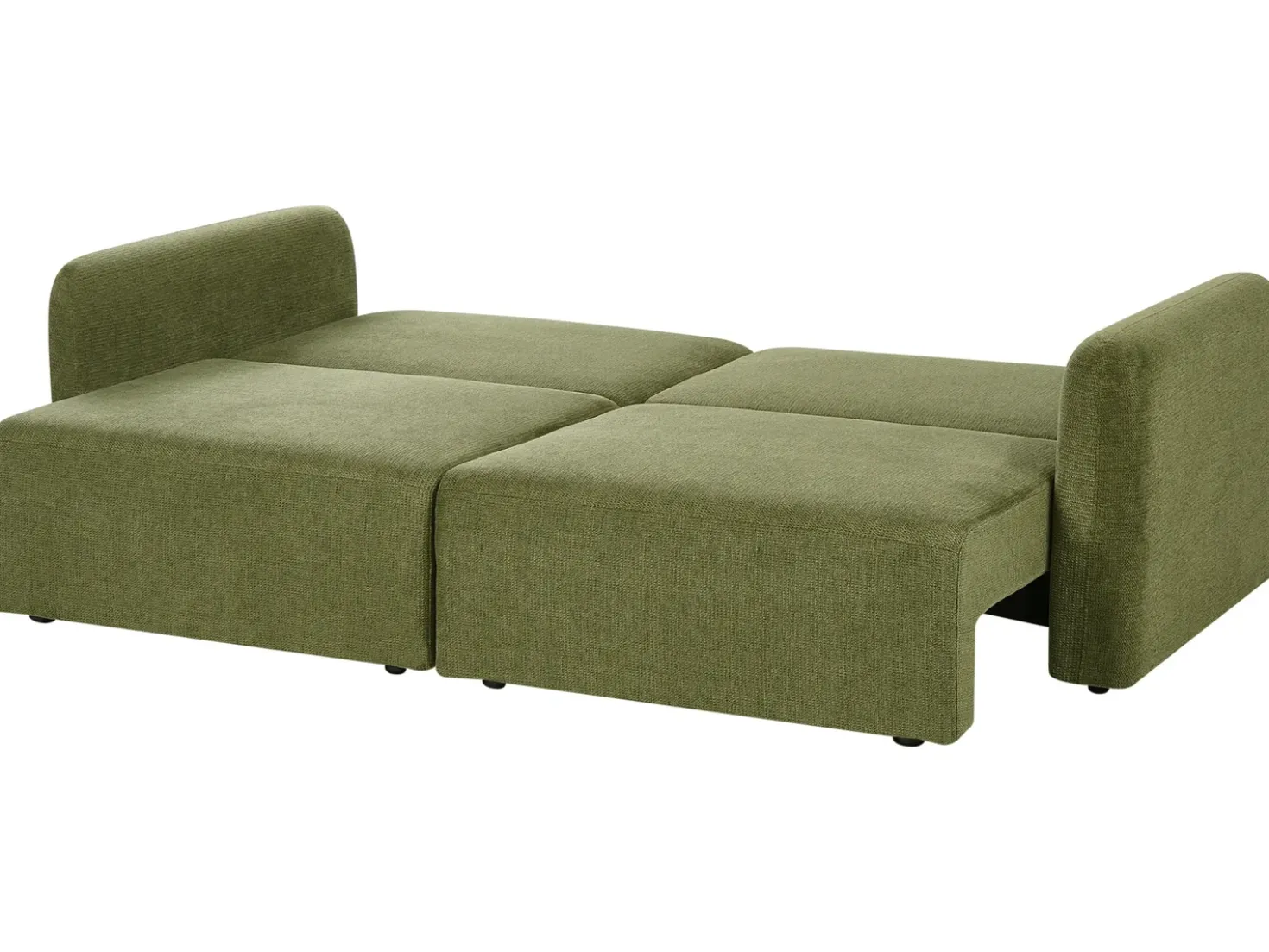 Divano letto 3 posti VAXHOLM Tessuto Verde con contenitore