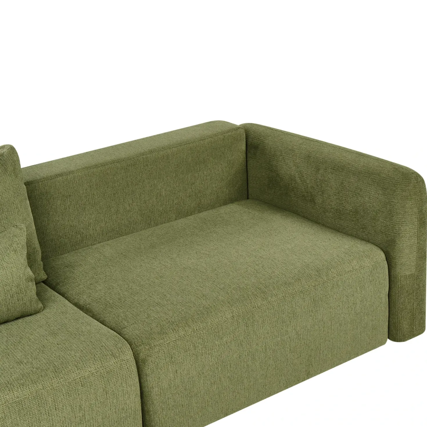 Divano letto 3 posti VAXHOLM Tessuto Verde con contenitore