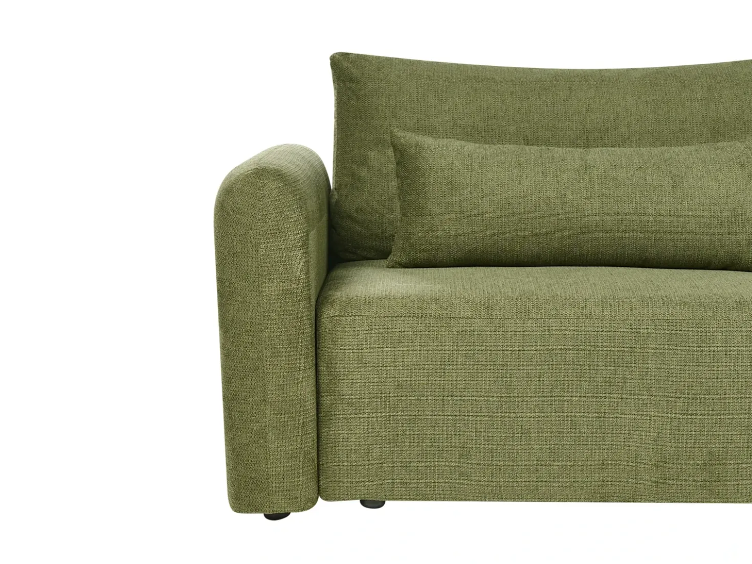 Divano letto 3 posti VAXHOLM Tessuto Verde con contenitore