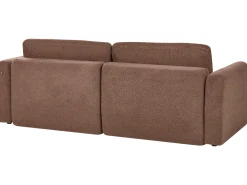 Divano letto 3 posti VAXHOLM Bouclé Marrone con contenitore