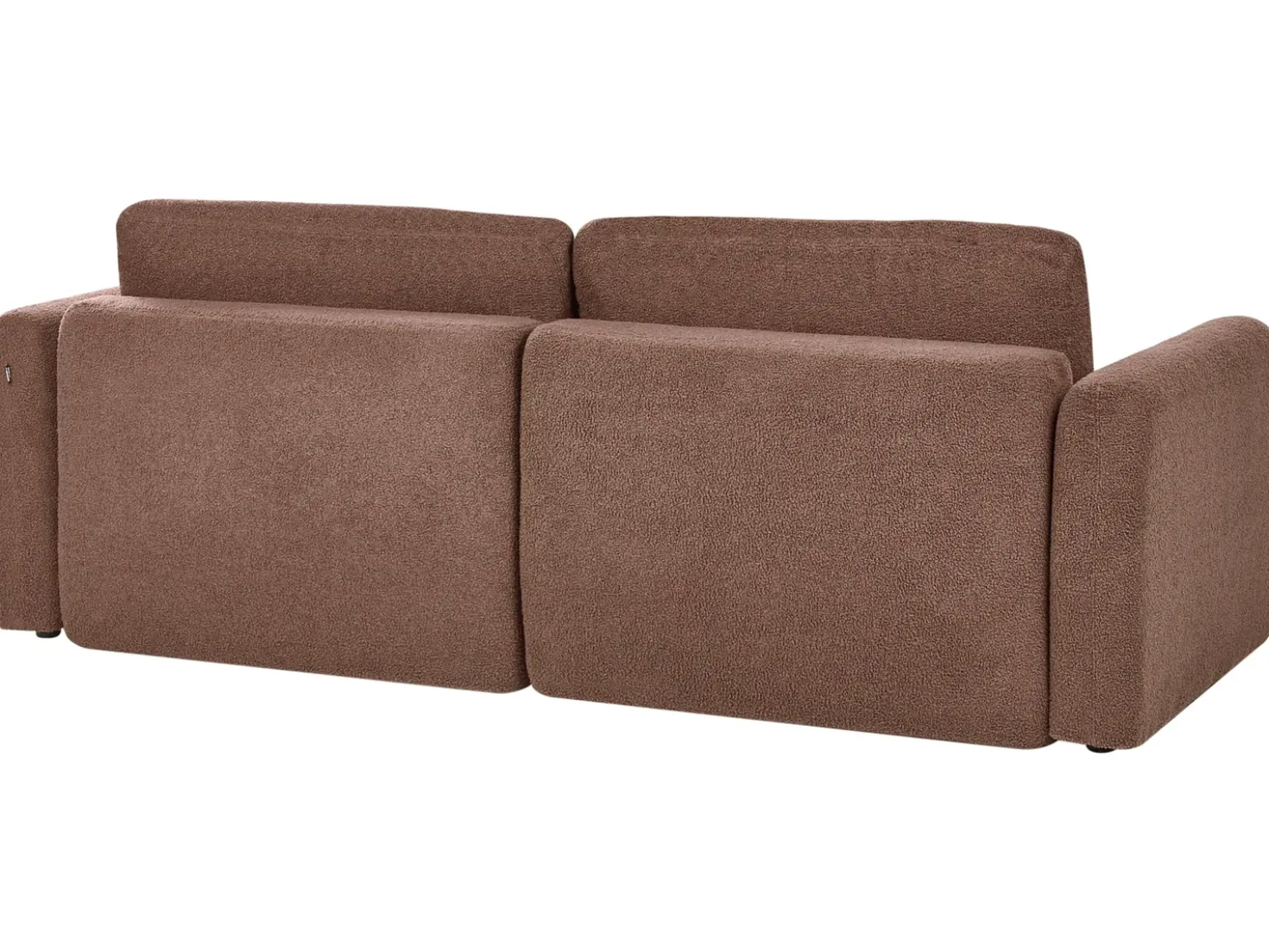 Divano letto 3 posti VAXHOLM Bouclé Marrone con contenitore