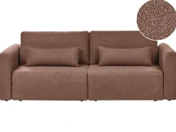 Divano letto 3 posti VAXHOLM Bouclé Marrone con contenitore