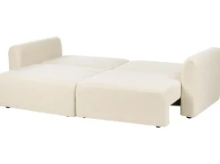Divano letto 3 posti VAXHOLM Bouclé Bianco sporco con contenitore