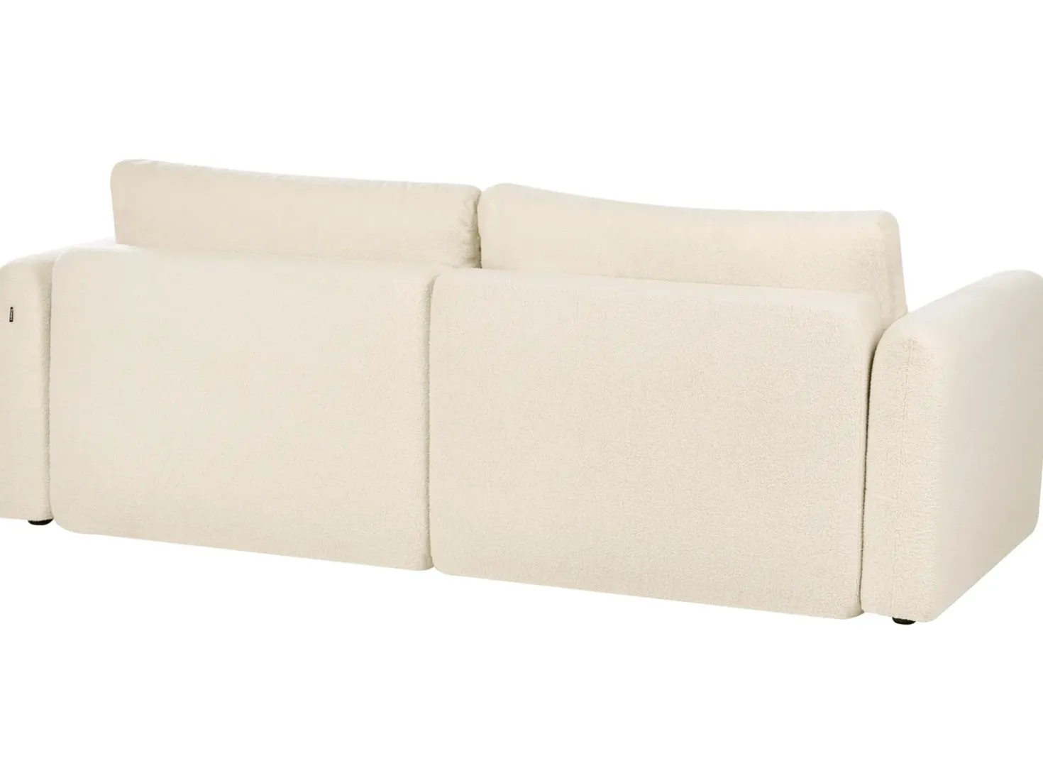 Divano letto 3 posti VAXHOLM Bouclé Bianco sporco con contenitore