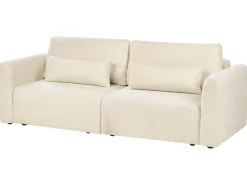 Divano letto 3 posti VAXHOLM Bouclé Bianco sporco con contenitore
