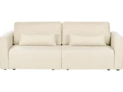 Divano letto 3 posti VAXHOLM Bouclé Bianco sporco con contenitore