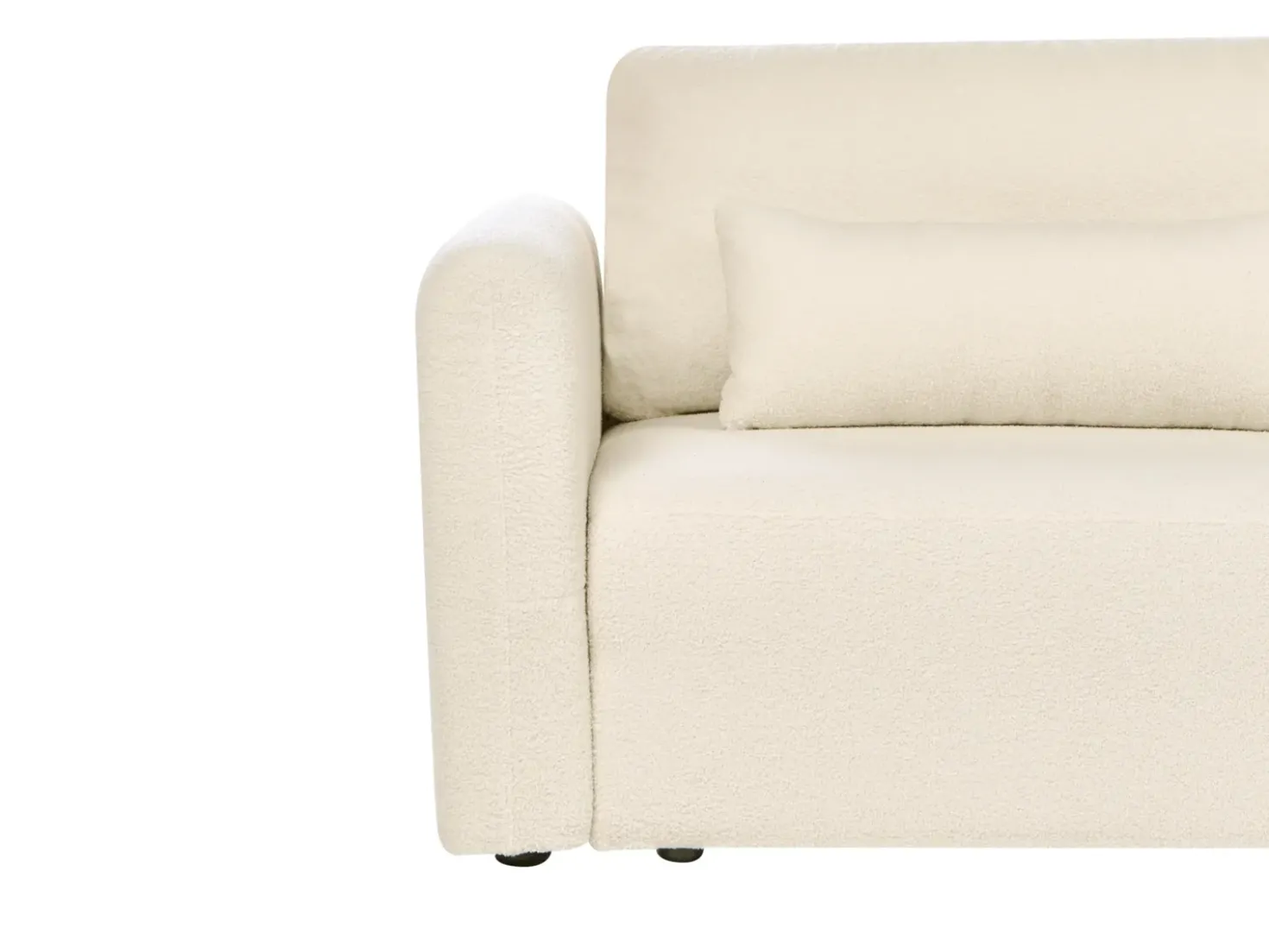 Divano letto 3 posti VAXHOLM Bouclé Bianco sporco con contenitore