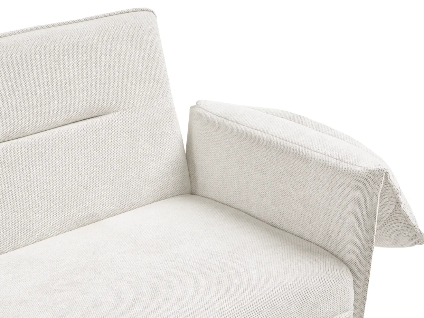 Divano letto 3 posti VAYLA Tessuto Bianco sporco