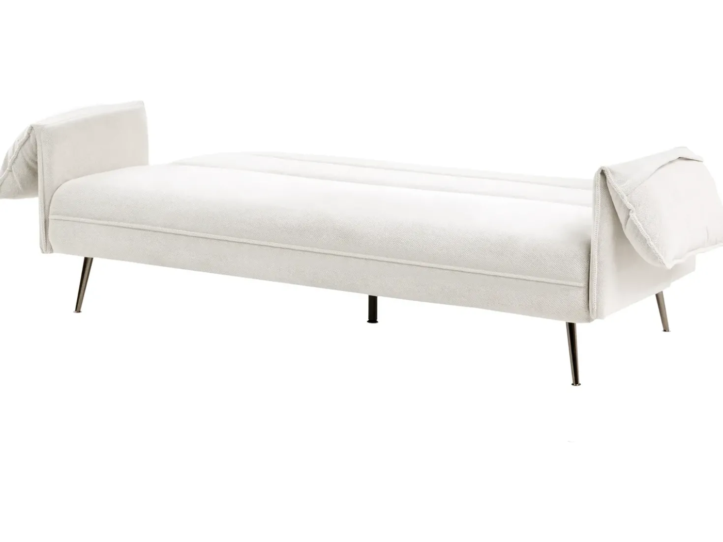 Divano letto 3 posti VAYLA Tessuto Bianco sporco