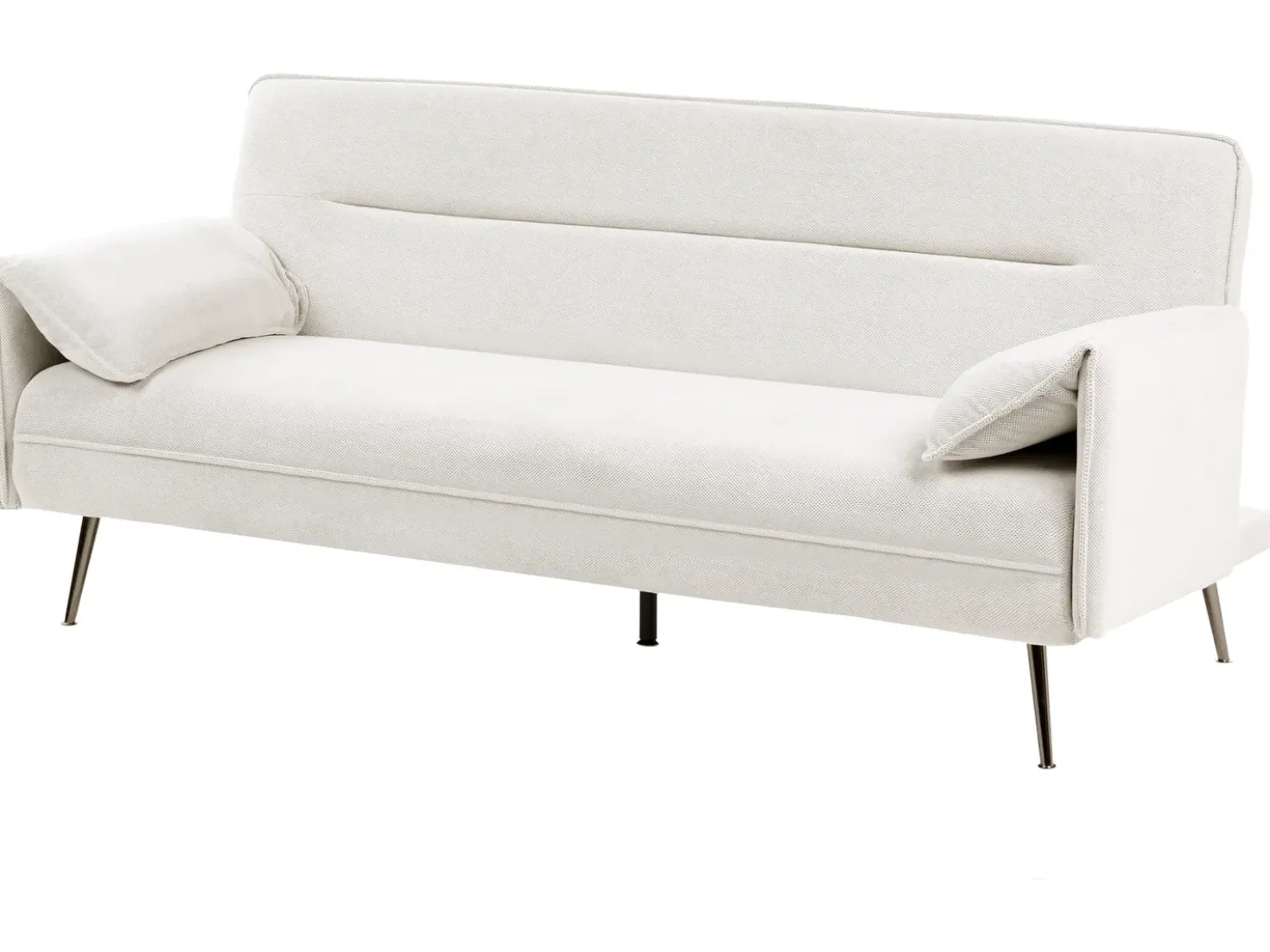 Divano letto 3 posti VAYLA Tessuto Bianco sporco