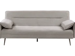 Divano letto 3 posti VAYLA Tessuto Grigio