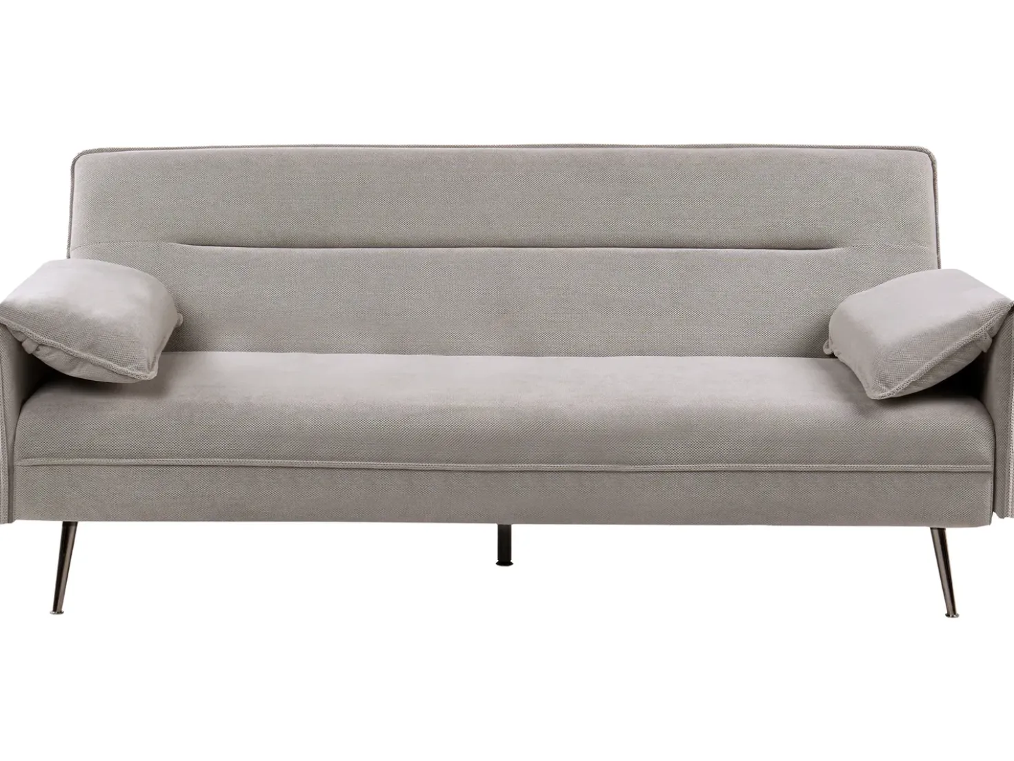 Divano letto 3 posti VAYLA Tessuto Grigio