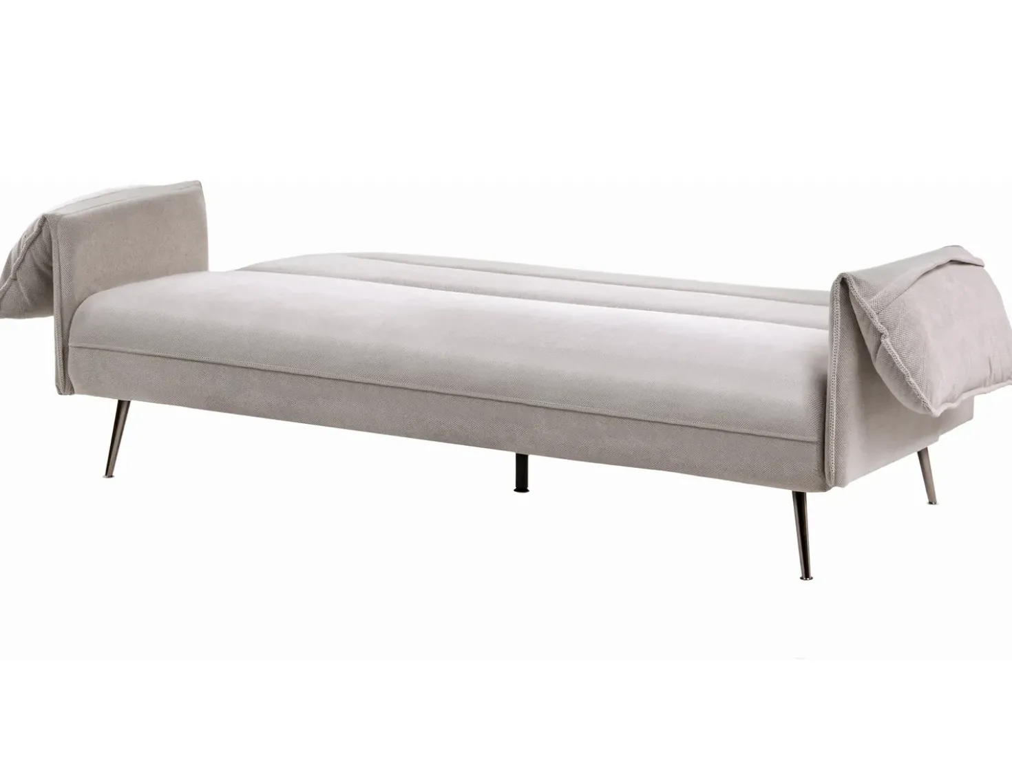 Divano letto 3 posti VAYLA Tessuto Grigio